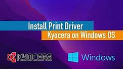 How to install a Kyocera print driver on Windows 2022