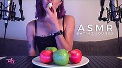ASMR Mukbang 🍏🍎 Apple Eating Sounds | Bites, Cutting & Peeling (No Talking)