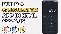 Build a Calculator App in HTML, CSS & JavaScript 2022