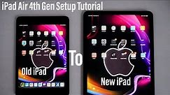 how to set up ipad air 4th gen 2021