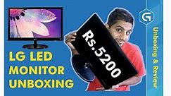 LG LED Monitor Unboxing & Review | LG-19M38 | Unboxing By Gujtech
