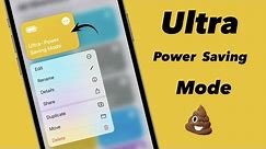 Get Ultra Power saving mode in any iPhone 😍🔥