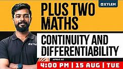 Plus Two Maths - Continuity and Differentiability | Xylem Plus Two