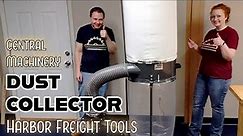 Harbor Freight Tools | 2HP Dust Collector Assembly and Review | Central Machinery | Woodworking