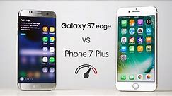 iPhone 7 Plus vs Galaxy S7 Edge Speedtest Comparison!