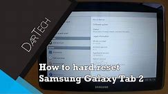 How to do a hard reset on Samsung Galaxy Tab 2 10.1 (GT-P5100) | DarTech