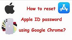 How to reset Apple ID password