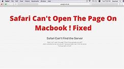 how to fix safari cannot open page on mac