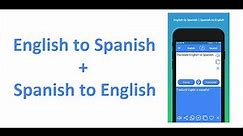 EngEspEng: English to Spanish Translation App and Spanish to English Translation App Demo