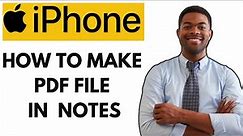 HOW TO MAKE PDF FILE IN IPHONE NOTES