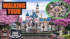 [360] FULL 2021 Disneyland Park Walkthrough | Real Time Map Tracking