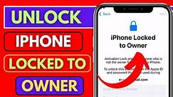 iPhone Locked To Owner|Bypass IPhone 11/11Pro And 11Pro Max|Unlock ICloud Activation Lock 2024