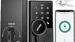 Smart Lock, Keyless Entry Door Lock with Bluetooth/Alexa Voice Control, Touchscreen Keypad Deadbolt APP, E-Key, Code, Key, Auto-Lock, Front for Home Apartment Hotel