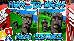 How To Draw Moai Statues Of Easter Island
