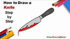 How to Draw a Knife (Step by Step Drawing Tutorial)