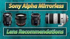 Top 5 Lenses for Sony A7rii A7ii A7Sii | Full Frame Lens Recommendations Training Tutorial