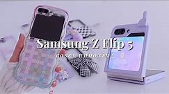 Lots of Aesthetic Cases For Z Flip 5 Unboxing + Galaxy Themes