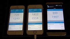 HTC One vs iPhone 5S vs iPhone 5 Speed Test Comparison