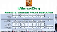 Iwatch DVR configration