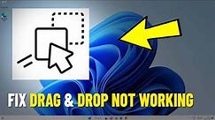 Fix Drag and Drop Not Working in Windows 11 / 10 | How To Solve Can't Drag & Drop ( 4 Methods ) ✅