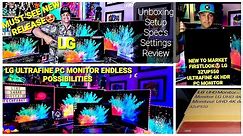 LG UltraFine UHD HDR 32UP550-W USB-C 4k 16:9 Freesync VA Monitor Review🤩Setup Specs Features 4k Demo