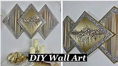 DIY Silver/Gold/EarthTones / Wall Art with Crushed Glass and Glitter 🤎🤎🤎