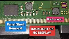 LED TV blank Screen |Only 12V,3.3v,1.8v|SM4186|Panel short Removal|No VGH-VGL, AVDD, VCOM Voltage's