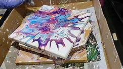 #2 Acrylic paint pouring... My First Try with my Turntable - Spinning Pour / Art #Acrylic
