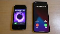 iPhone 3g vs iPhone 12 Pro Incoming Call