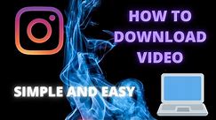 How to download instagram video on PC - video downloader script - chrome extension easy and fast way