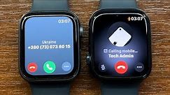 Apple Watch 6 vs Watch 7 Outgoing Call from Dialer + Incoming Calls, Alarm Clock & Timer Alerts