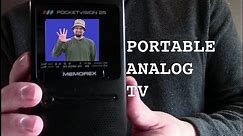 Memorex Pocketvision 25 portable TV Radio Shack 2 INCH Vintage Analog NTSC