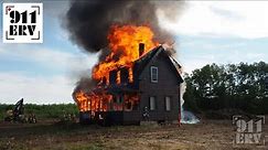 Structure Fire: Watch House Burn from Start to Finish in Live Fire Training Burn [Training Material]