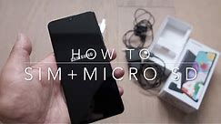 How to insert SIM + micro SD - Samsung A41