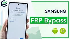 [PassFab Android Unlock] How to Bypass FRP SAMSUNG with Android 12 (Guide)