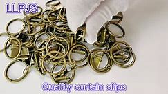 LLPJS 44 Pack Curtain Rings with Clips, Curtain Clip Rings Hooks, Bow Hanger Clips for Hanging Drapery Drapes Bows, Ring 1 inch Interior Diameter, Fits up to 5/8" Rod, Bronze