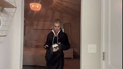 Womens Pet Holder Dresses Kitten Puppy Carrier Pouch Flannel Hoodies Long Shirts