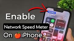 How To Enable Internet Speed Meter In iPhone