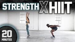 20 Minute FULL BODY Strength X HIIT Workout [No Equipment]