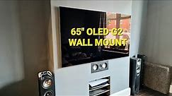 LG OLED 65 G2 Wall Mount Install, How to Mount on a LG G2 Bracket