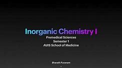 Introduction | Inorganic Chemistry I