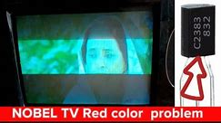 CRT TV NOBEL Red color problem Repair🔥 #tvrepairing
