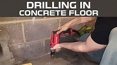 How to drill into concrete floor, attach wood to concrete floor with Tapcons