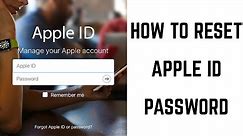 How to Reset Apple ID Password