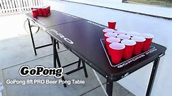 GoPong PRO 8 Foot Premium Beer Pong Table - heavy-duty (Black, 36-Inch Tall)