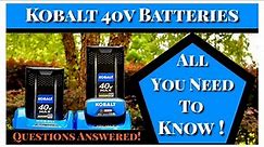 Kobalt 40v Battery Review & Questions Answered