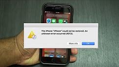 2021 Solution: How to Fix iPhone Error 4013