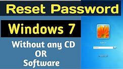 How to Reset Windows 7 Password Without CD or Software