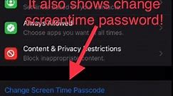 How to change your screen time password without password | iphone, ipad, etc
