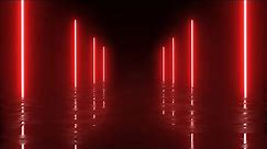 Red Neon LED Lights Modern Moving Wallpaper Background 4K Vj Loop Tunnel Screensaver Free